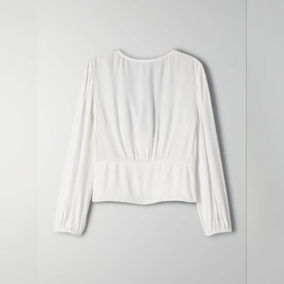 Aritzia Wilfred Romance Me Blouse Lace-trimmed V-neck Corset Size XXS - Picture 13 of 14